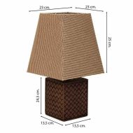 Stolná lampa Alexandra House Living Gaštanová Polyesterová živica 220-240 V 13 x 24 x 13 cm