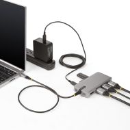 USB-C rozbočovač Startech 117B-USBC-MULTIPORT Sivá 100 W