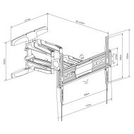 Držiak na televíziu TM Electron 32"-65" 50 kg