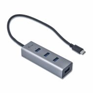 USB rozbočovač i-Tec C31HUBMETAL403 USB x 4 Sivá