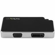 Adaptér USB C na VGA/HDMI/DVI Startech CDPVGDVHDB Striebro