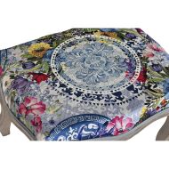 Stolička DKD Home Decor Jedľa Polyester Viacfarebná (58 x 47,5 x 41 cm)