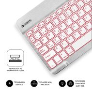 Bluetooth Klávesnica Subblim SUB-KBT-SMBL30 Viacfarebná Striebristý Španielska Qwerty QWERTY