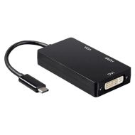 Adaptér USB-C na VGA/HDMI/DVI Aisens A109-0343 Čierna 15 cm