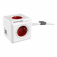 Predlžovačka v tvare kocky Allocacoc Powercube Extended 1402 USB 250 V 16 A 1,5 m