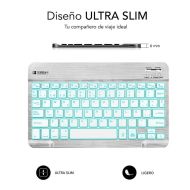 Bluetooth Klávesnica Subblim SUB-KBT-SMBL30 Viacfarebná Striebristý Španielska Qwerty QWERTY