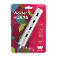 USB rozbočovač Woxter PE26-142 Biela Striebristý Aluminium (1 kusov)