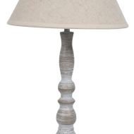 Stolná lampa Béžová Sivá 60 W 220-240 V 20 x 20 x 34 cm