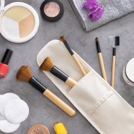 Sada drevených štetcov na make-up s prepravnou taškou Miset InnovaGoods 5 kusov