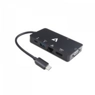 USB rozbočovač V7 UC-U3CRJ45HDVG-BLK