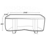 Ochranné puzdro Aktive Stoly Polyetylén 240 x 60 x 130 cm (6 kusov)