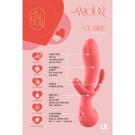 Klasické dildo Dream Toys Amour Triple Pleasure Ružová