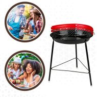 Prenosný Barbeque gril Aktive Železo Plastické 37 x 44 x 33 cm (6 kusov) Červená