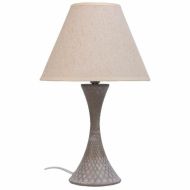 Stolná lampa Alexandra House Living Biela Sivá Kov Látka 220-240 V 23 x 38 x 23 cm