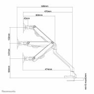 Držiak monitoru Neomounts FPMA-D750WHITE