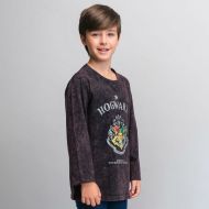 Detské tričko s dlhým rukávom Harry Potter Sivá Tmavo-sivá