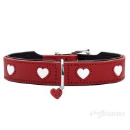 Psí obojok Hunter Love S/M 35-40 cm Rojo/Blanco