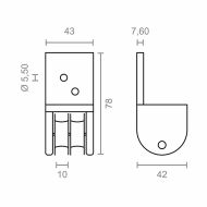 Kladka pergoly Micel TLD19 Nylon 4,3 x 4,2 x 7,8 cm Čelné Biela