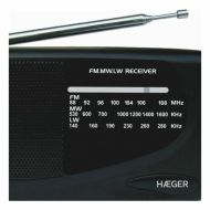 AM/FM rádio Haeger PR-TRI.002A Čierna