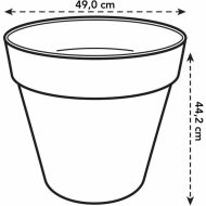 Kvetináč Elho Ø 50 cm Plastické Okrúhly Okrúhla Moderný