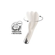 Vibrátor pre dvojicu Dual Stimulation Satisfyer Spinning Rabbit 1 Biela