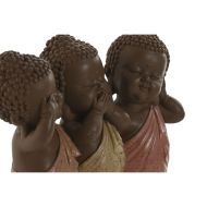 Dekoratívne postava Home ESPRIT Oranžová Koralová Lime Živica Buddha Orientálny 15,5 x 6 x 13 cm