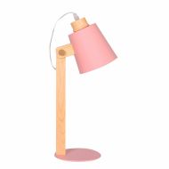 Stolná lampa DKD Home Decor zelená Ružová Prírodná Drevo Kov 50 W 220 V 18 x 20 x 45 cm 15 x 20 x 50