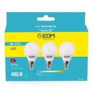 Pack of 3 LED bulbs EDM G 5 W E14 400 lm Ø 4,5 x 8 cm (6400 K)