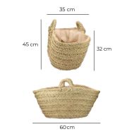 Firewood Basket EDM Esparto Ovál 60 x 45 x 35 cm