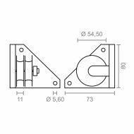 Kladka pergoly Micel TLD20 Nylon 7,3 x 7,3 x 8 cm Strana Biela