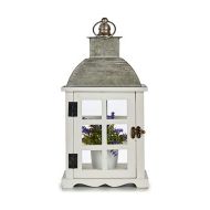 Lampa Striebristý Kov Drevo Biela (14 x 39,3 x 20 cm) (6 kusov)