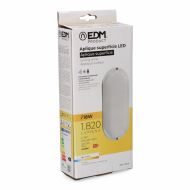 Nástenná Lampa EDM 32448 Biela Plastické F 18 W 120 W 1820 Lm Pohybové Čidlo Snímač svetla Oválny (4