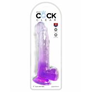 Vibrator Pipedream King Cock Clear Purpurová Viacfarebná