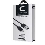 Kábel USB na Micro USB Contact 1 m Čierna