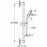 Sprchová tyč Grohe Vitalio Comfort 110 Plastické