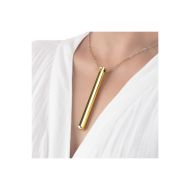 Vibrátor typu bullet Le Wand Necklace prívesok Zlatá