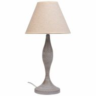 Stolná lampa Alexandra House Living Biela Sivá Kov Látka 220-240 V 23 x 46 x 23 cm