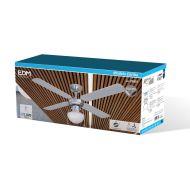 Stropný ventilátor so svetlom EDM 33801 Caribe Striebristý 50 W