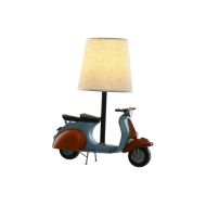 Stolná lampa Home ESPRIT Modrá Oranžová Ľan Kov 31 x 15 x 34 cm