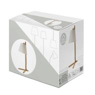 Stolná lampa Biela Prírodná Bambus 40 W 220-240 V 27 x 21 x 50 cm