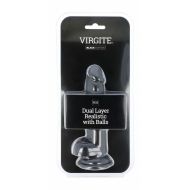 Realistické dildo Virgite R32 Čierna 17 cm