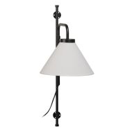 Nástenná lampa 25 x 37 x 60 cm Syntetické Tkaniny Čierna Kov Moderný