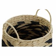 Súprava košíkov DKD Home Decor Čierna Prírodné vlákno Boho 30 x 30 x 30 cm 2 Kusy (2 kusov)