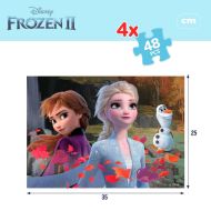 Detské puzzle Frozen Obojstranný 4 v 1 48 Kusy 35 x 1,5 x 25 cm (6 kusov)