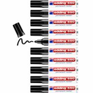 Permanentná fixka Edding 550 Čierna (10 kusov)