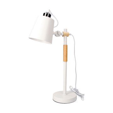 Flexo/Stolná lampa EDM Biela Vintage Kov Drevo 60 W (Ø 15 x 54 cm)