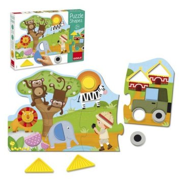 Detské drevené puzzle Goula Goula Safari Drevo (19 pcs)