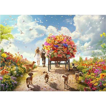 Puzzle Educa Flower Cart 1000 Kusy