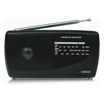 AM/FM rádio Haeger PR-TRI.002A Čierna