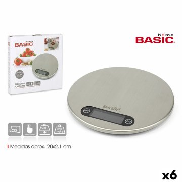 kuchynskú váhu Basic Home Striebristý 20 x 2,1 cm (6 kusov)